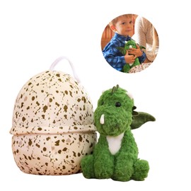 XdealCozyxc Egg Born Dinosaur Plush, Dinosaur in Egg Plush Stuffed Soft Cuddly Plush Toy for Girls Boys(20cm+25cm)