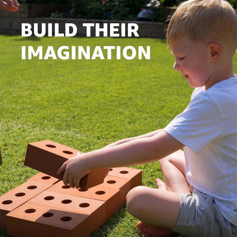 Bluecaps 2-Piece Foam Builder's Brick Set For Kids - Build