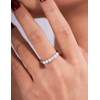 IMOLOVE Moissanite Wedding Band for Women Eternity Bands Moissanite Wedding