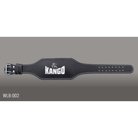 Weight Lifting Belt 6" Wide Kango Black Leather Board Large Size