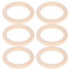 20Pcs Wood Baby Natural Teething Rings DIY Jewelry Circle Pendant