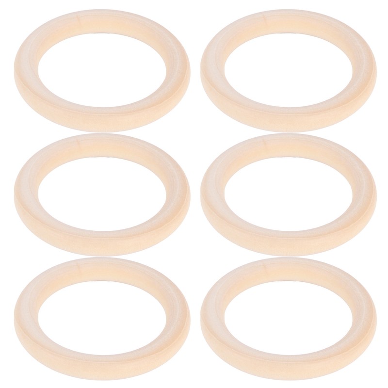 20Pcs Wood Baby Natural Teething Rings DIY Jewelry Circle Pendant