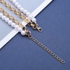 Cimenexe Punk Layered Pearl Choker Necklace Round Pearl Collar Necklace