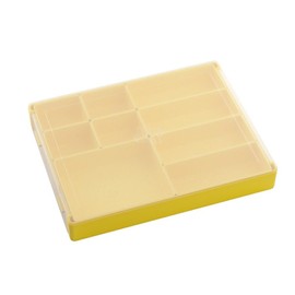 Token Silo Convertible | Almacena y organiza fichas de juegos de mesa | 9 bandejas extraíbles en 3 tamaños diferentes | Caja de fichas apilable | Diseño que ahorra espacio | Color amarillo | Hecho por