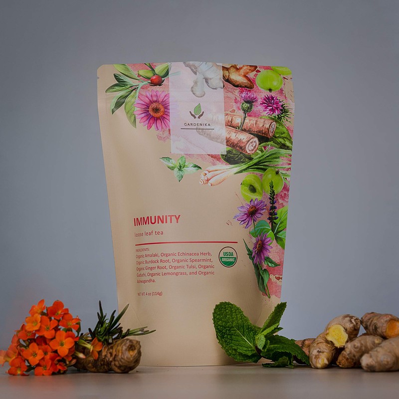 Gardenika Organic Loose Leaf Herbal Tea, Caffeine Free, Wellness and