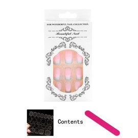 Sethexy Short Square False Nails French Press On Nails 24 Pieces Acrylic Nails for Sticking on for Women and Girls
