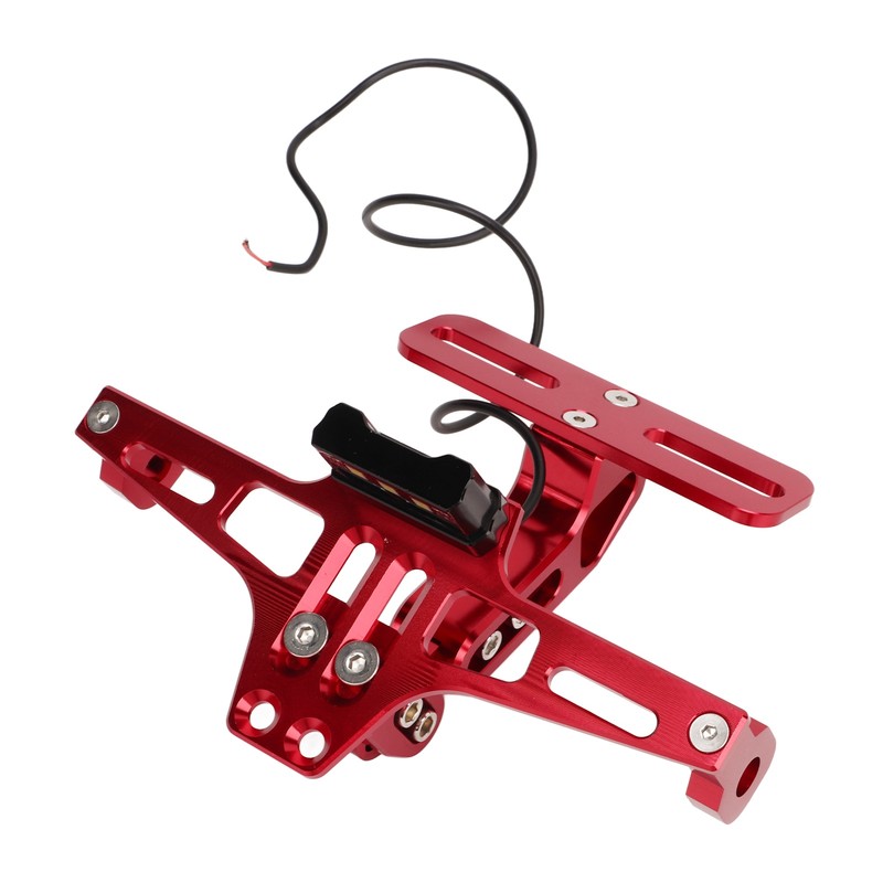 Motorcycle License Plate Mount Adjustable License Plate Holder with Taillight