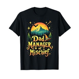 Magical Wizard Father's Day Dad Manager Of Mischief T-Shirt