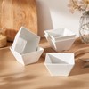 Porcelain Small Serving Bowls Set of 6, 13 Oz Square