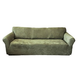 Nouvelle Legende Stretch Suede Loveseat Slipcover, Sofa Protector, Machine Washable, Soft & Stain Resistant, Spandex Blend, Anti-Slip Fit, Pet-Friendly Furniture Cover, Fits 58"–73", Sage Green