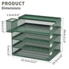 FANXIYQ Metal Stackable Letter Trays, 4-Tier Desk Organizer & Paper