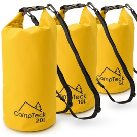 CampTeck Outdoor Dry Bag Tasche Wasserdicht Packsäcke Trockensack für Camping, Kajak, Rafting, Bootfahren, Schwimmen, Snowboarden, Angeln & Andere Wassersport - 5 Liter