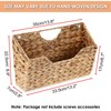 BTSKY Woven Hanging Magazine Holder, Water Hyacinth Magazine Basket, Wall