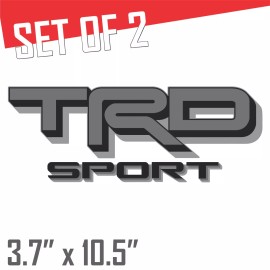 GOLD HOOK 2024 toyota tacoma trd sport decal, Set of 2, Black, Gray