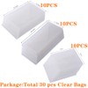30 Pieces Stamps and Dies Storage Bags Pockets Resealable Plastic