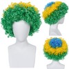 JoneTing 2026 Green Yellow and Blue Wig for Men Short