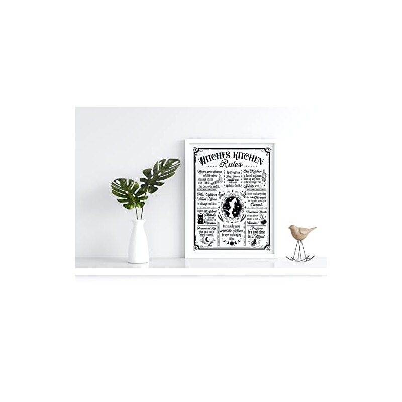 WBdesignz Witches Kitchen Rules Witches Kitchen Picture Wall Decoration Cooking