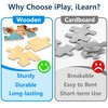 iPlay, iLearn Toddlers Noah's-Ark Wooden Animal Puzzles, Kids Floor Puzzles