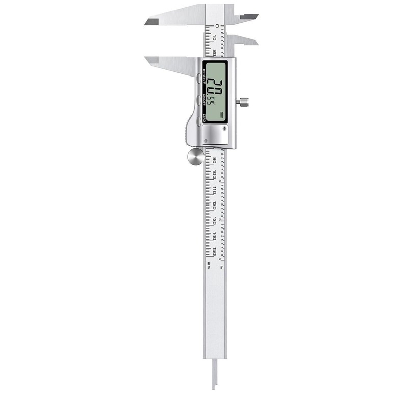 Digital Vernier Caliper, 150mm Caliper with Stainless Steel, Inch Millimeter
