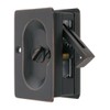 Premium Quality Mid-Century Pocket Door Privacy Lock Set in Oil-Rubbed
