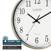 La Crosse Technology 12 Inch Atomic Analog Wall Clock, Aluminum