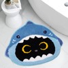 NIGOWAYS Bathroom Rug - Shark Black Cat Shaped Bath Rugs,Soft