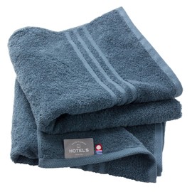 Imabari Towel, Certified, Mini Bath Towel, Hiorie, Approx. 17.7 x 39.4 inches (45 x 100 cm), HOTEL'S Hotels, Set of 2, Cloud Blue, 100% Cotton, Highly Absorbent, Durable, Solid Color, Made in Japan