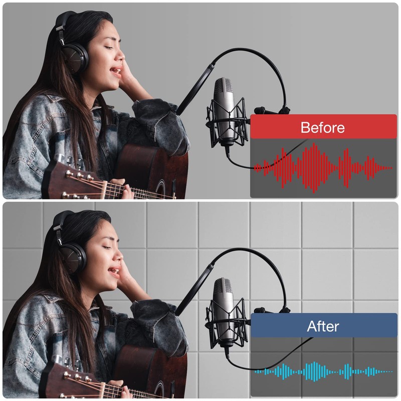 22 Pack Self-Adhesive Acoustic Panels, 12" X 12" X 0.4"