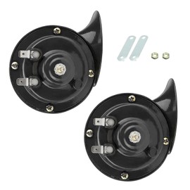 MOXRUQ 2 PCS Snail Air Horn, 300DB Super Loud Train Horn, 12V Waterproof Air Horns Snail Double Horn, Universal Car Horn Replacement Kit, for Cars Trucks and Motorcycles (Blue)