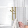 Over Shower Glass Door Hook, 2 Pack Gold Stainless Steel