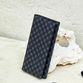 Daks (신세계센텀점)DBWA2E121 LOUIS PVC블랙 가죽 로고 DD 패턴 장지갑 (Shinsegae Centum) DBWA2E121 LOUIS PVC Black Leather Logo DD Pattern Long Wallet