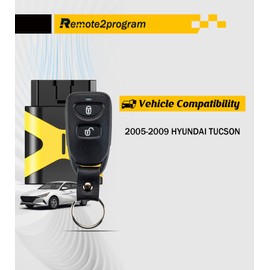 Remote2program Self Programmable Car Key Fob and Keyless Entry Remote Replacement for 2005-2009 Hyundai Tucson with FCC: OSLOKA-320T (3 BUTTON/OSLOKA-320T)