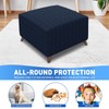 MAXIJIN Jacquard Ottoman Cover Slipcovers Folding Storage Stool Furniture Protector