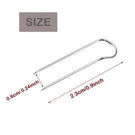 JFFX 50 Pcs Sewing U Pins, 0.9 Inch Fork Pins for Quilting Needle Crafts Pins Double Blocking Pins Multipurpose Straight Pins for DIY Sewing Jewelry Craft Making Home Decor