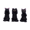 Nemesis Now U4802P9 Three Wise Cat 8.5 cm Black