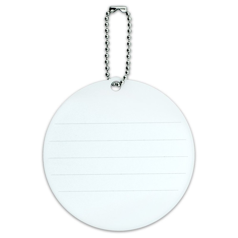 Red Boxing Gloves Boxer Round Luggage ID Tag Card Suitcase