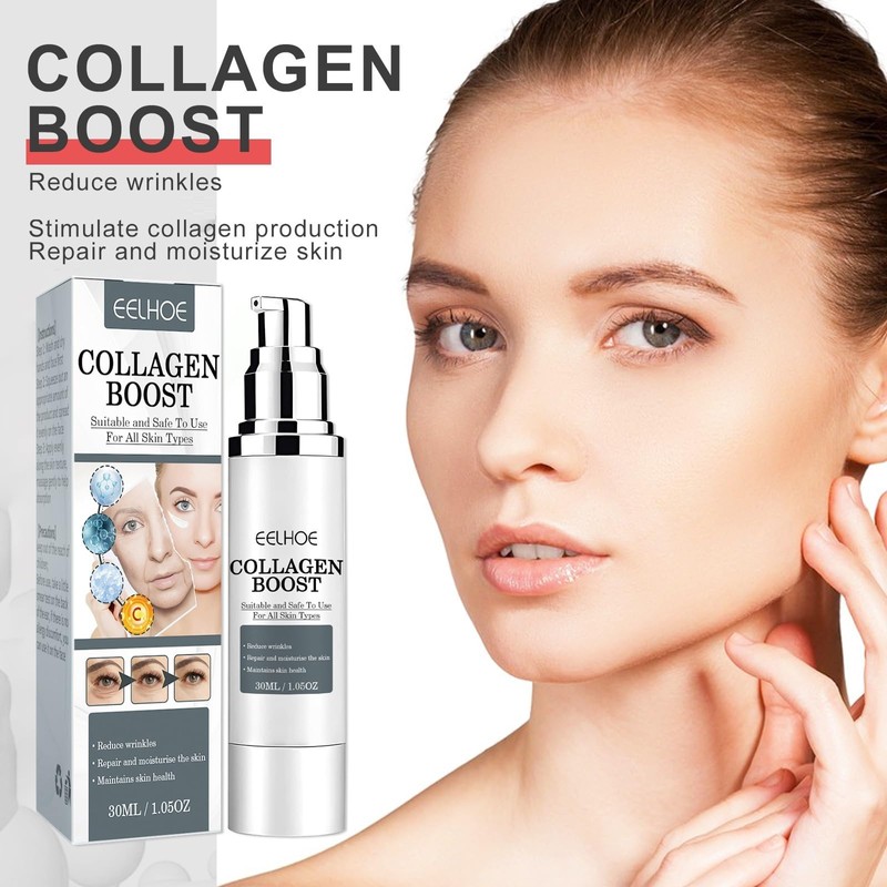 3Pcs EELHOE Collagen Boost Anti Aging Serum, EELHOE Anti-Wrinkle Cream,