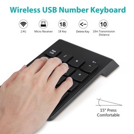 TheSiliconValley USB Wireless Number Pad Numpad Numeric Keypad Number Keyboard For Laptop Desktop