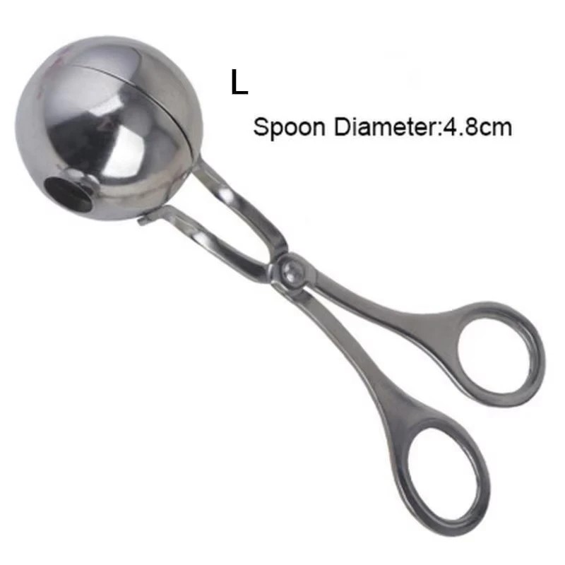 Stainless Steel Meatball Maker Tool – Non-Stick Scissor Scoop for