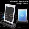 JIUBULUJIU 12 Pack Magnetic Card Holder with 1 Card Stand