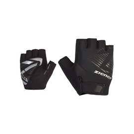 Ziener Mens CURDT Cycling Gloves | Short Finger Breathable / Cushioning Cycling Gloves, Black, 9.5