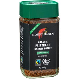 BTkviseQat Mount Hagen Organic Fair Trade Decaffeinated Instant Coffee 100g - Natural decaffeination process keeps the aroma intact while cutting 99.7% of the caffeine