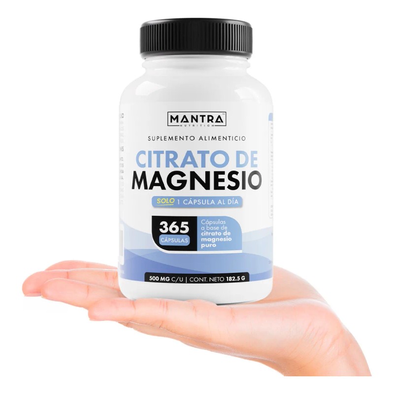 Citrato De Magnesio De 365 Cápsulas | Mantra Nutrition Sabor