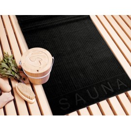 Lashuma Copenhagen Men's Large Sauna Towel 85 x 200 cm Black