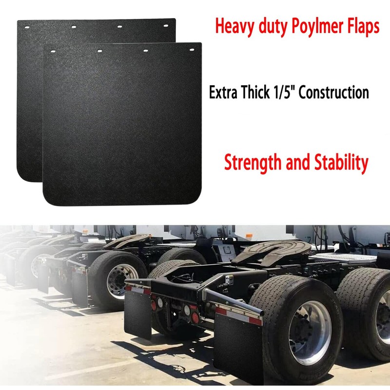BST BSSP 4PCS Universal 24"x 24" Mud Flaps for Semi
