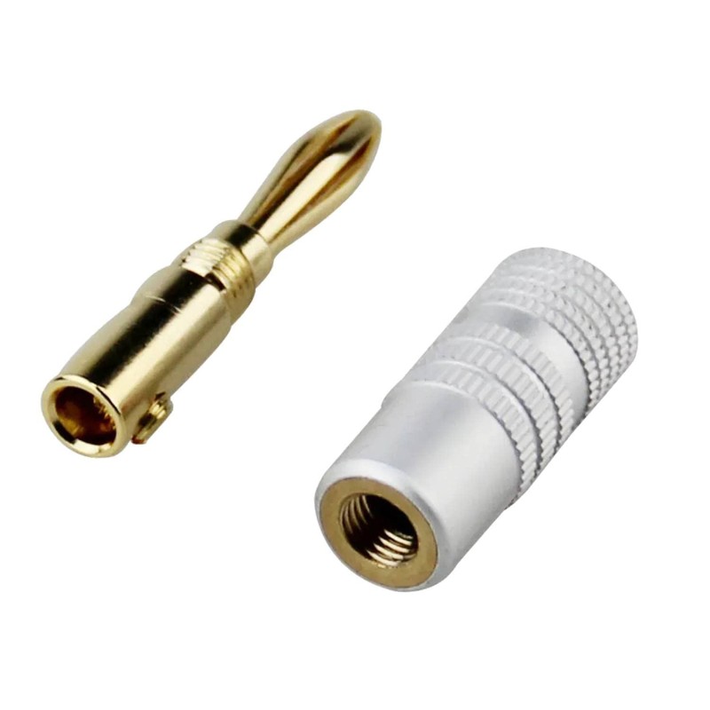 4 x Banana Plug Speakers 1 Pair - 24K Gold-Plated