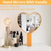 TBWHL Heart-Shaped Travel Handheld Mirror, Cosmetic Hand Mirror with Handle,