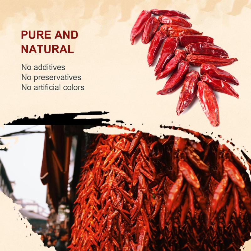 52USA Dried Chilli Peppers, Whole Dried Chilies 4 Oz, Mild