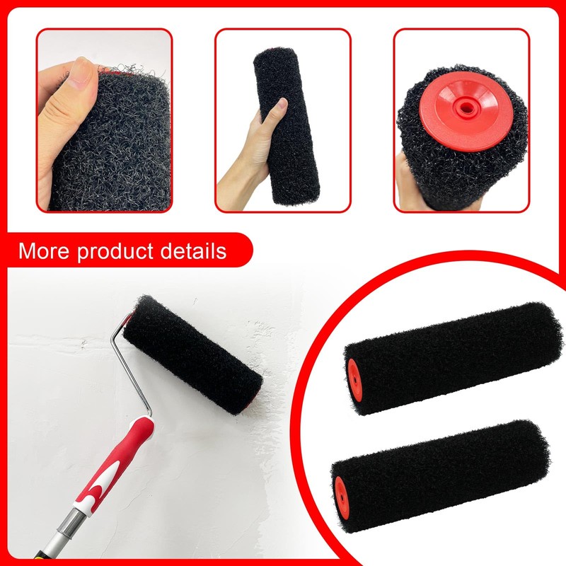 2 Pcs 9 Inch Drywall Compound Roller Cover, Drywall Roller