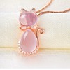 Women's Necklace Pendant Pink with Rhinestones for Teenagers Girls Women,